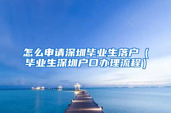 怎么申请深圳毕业生落户（毕业生深圳户口办理流程）