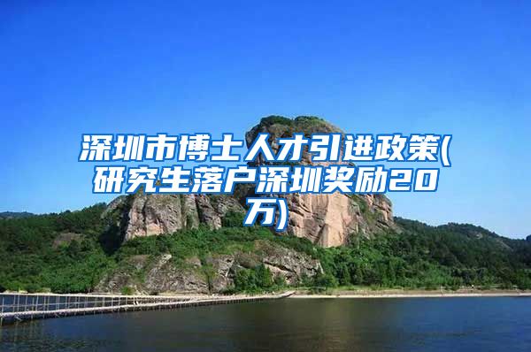 深圳市博士人才引进政策(研究生落户深圳奖励20万)