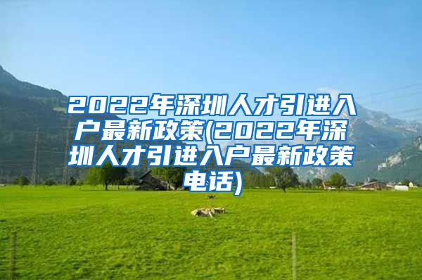 2022年深圳人才引进入户最新政策(2022年深圳人才引进入户最新政策电话)