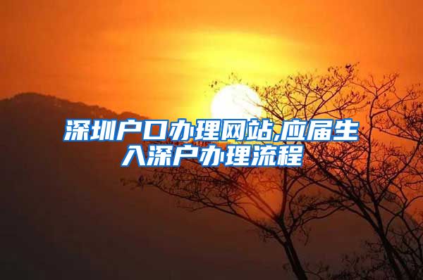 深圳户口办理网站,应届生入深户办理流程