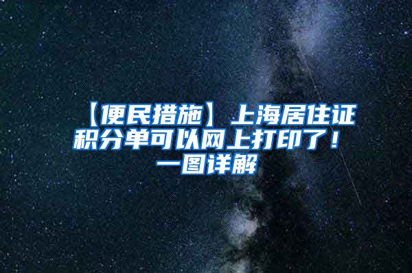 【便民措施】上海居住证积分单可以网上打印了！一图详解