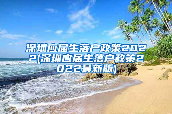 深圳应届生落户政策2022(深圳应届生落户政策2022最新版)