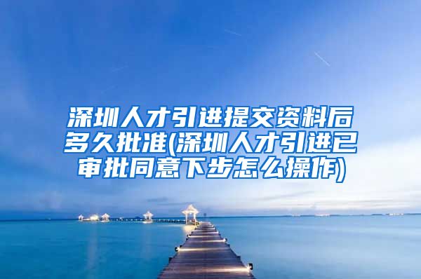 深圳人才引进提交资料后多久批准(深圳人才引进已审批同意下步怎么操作)