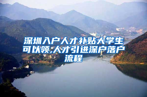 深圳入户人才补贴大学生可以领,人才引进深户落户流程