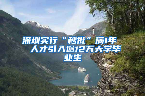 深圳实行“秒批”满1年  人才引入逾12万大学毕业生