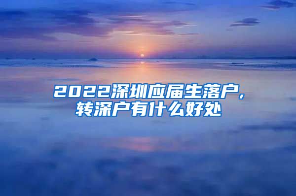 2022深圳应届生落户,转深户有什么好处