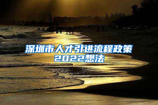 深圳市人才引进流程政策2022想法