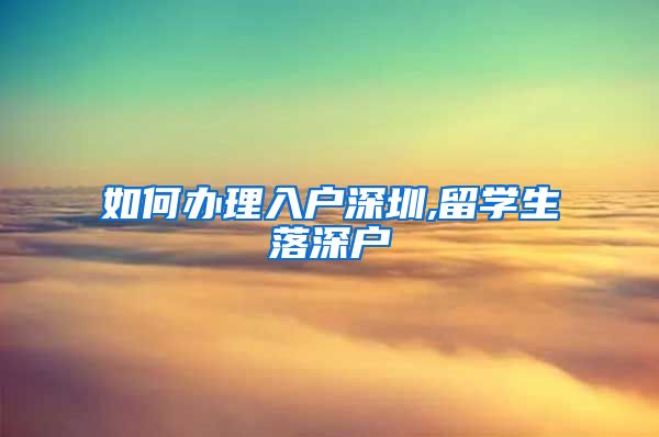 如何办理入户深圳,留学生落深户