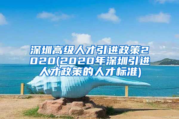 深圳高级人才引进政策2020(2020年深圳引进人才政策的人才标准)