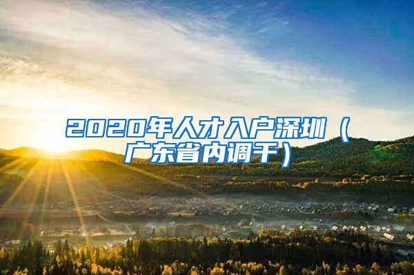 2020年人才入户深圳（广东省内调干）