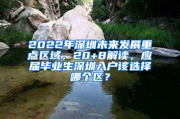 2022年深圳未来发展重点区域，20+8解读，应届毕业生深圳入户该选择哪个区？