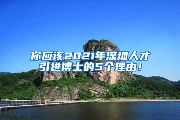 你应该2021年深圳人才引进博士的5个理由！