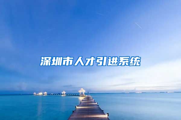 深圳市人才引进系统