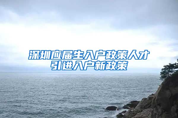 深圳应届生入户政策人才引进入户新政策