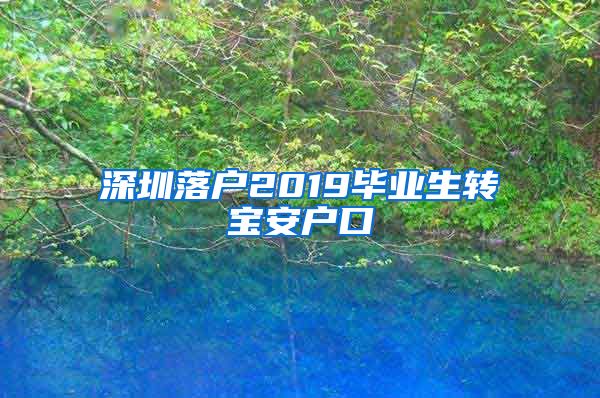 深圳落户2019毕业生转宝安户口