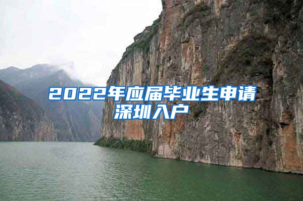 2022年应届毕业生申请深圳入户