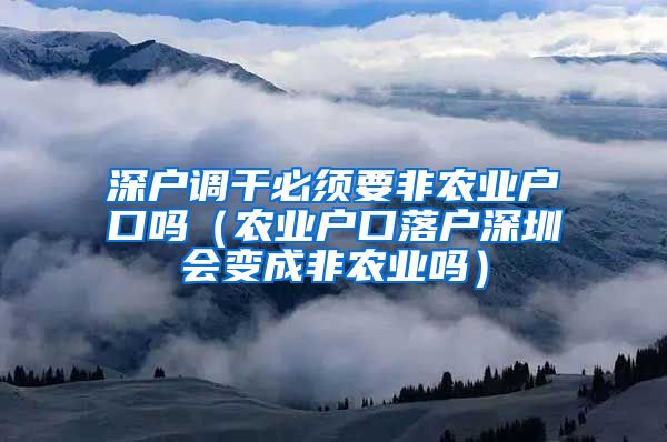 深户调干必须要非农业户口吗（农业户口落户深圳会变成非农业吗）