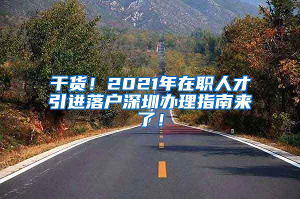 干货！2021年在职人才引进落户深圳办理指南来了！