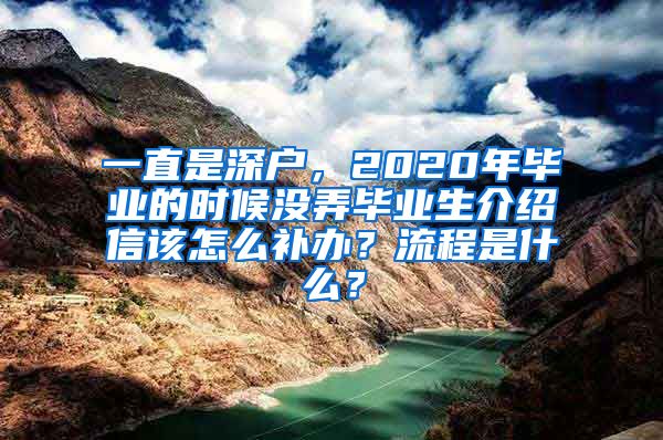 一直是深户，2020年毕业的时候没弄毕业生介绍信该怎么补办？流程是什么？