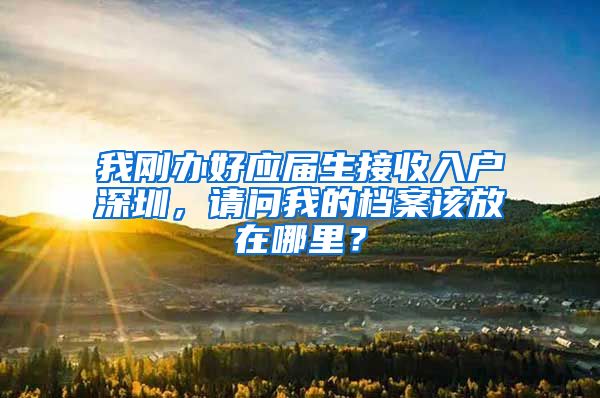 我刚办好应届生接收入户深圳，请问我的档案该放在哪里？