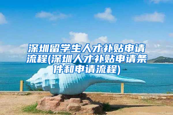 深圳留学生人才补贴申请流程(深圳人才补贴申请条件和申请流程)