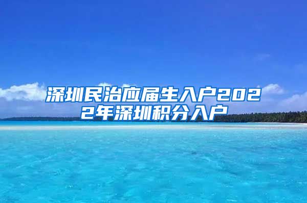 深圳民治应届生入户2022年深圳积分入户