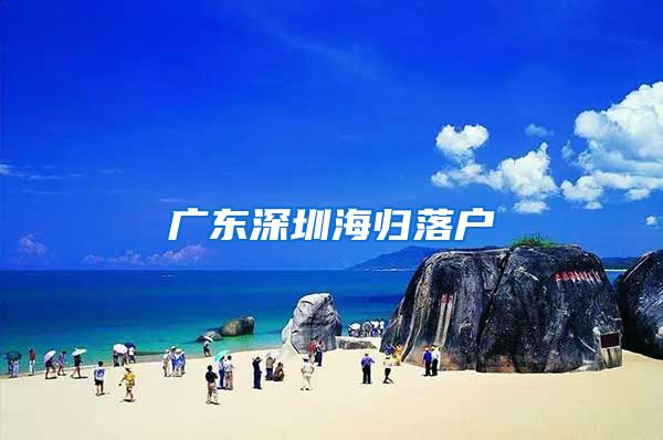 广东深圳海归落户