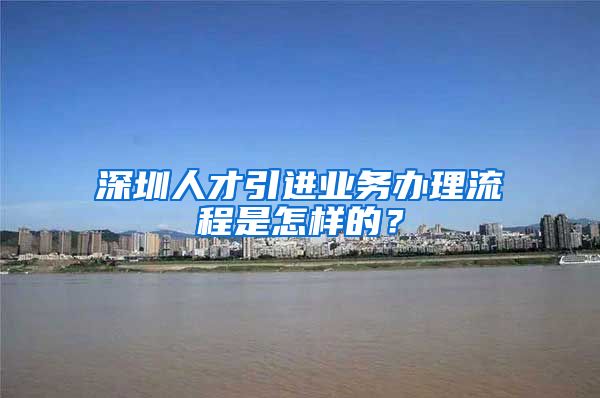 深圳人才引进业务办理流程是怎样的？