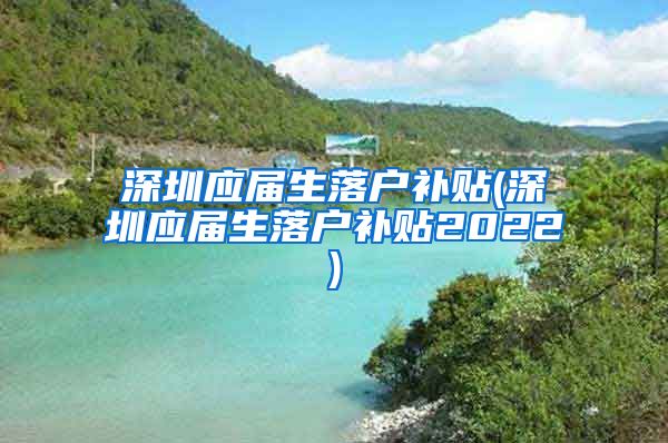 深圳应届生落户补贴(深圳应届生落户补贴2022)