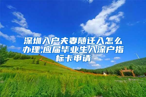 深圳入户夫妻随迁入怎么办理,应届毕业生入深户指标卡申请