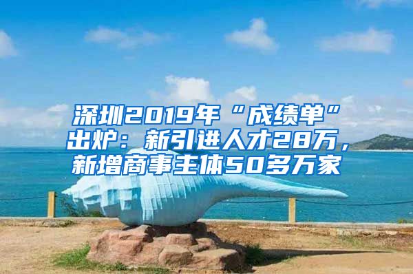 深圳2019年“成绩单”出炉：新引进人才28万，新增商事主体50多万家