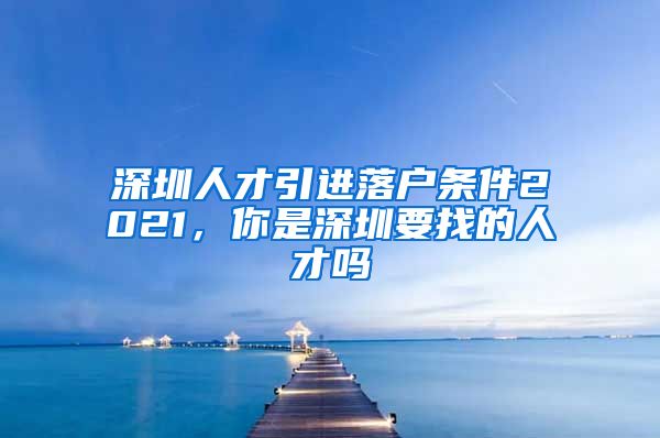 深圳人才引进落户条件2021，你是深圳要找的人才吗