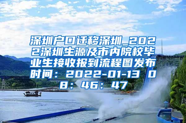 深圳户口迁移深圳_2022深圳生源及市内院校毕业生接收报到流程图发布时间：2022-01-13 08：46：47