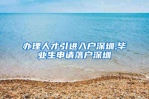 办理人才引进入户深圳,毕业生申请落户深圳