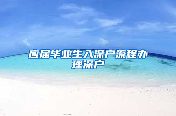 应届毕业生入深户流程办理深户