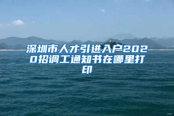 深圳市人才引进入户2020招调工通知书在哪里打印