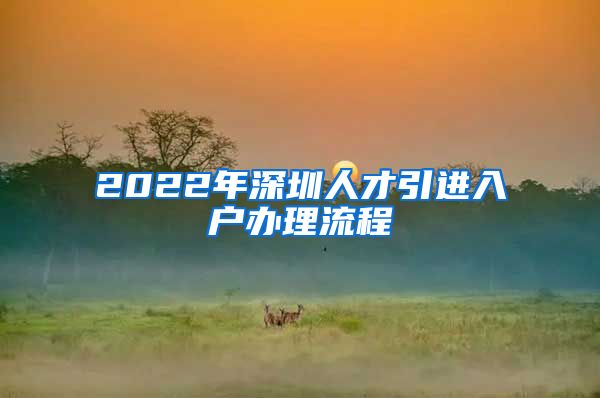 2022年深圳人才引进入户办理流程