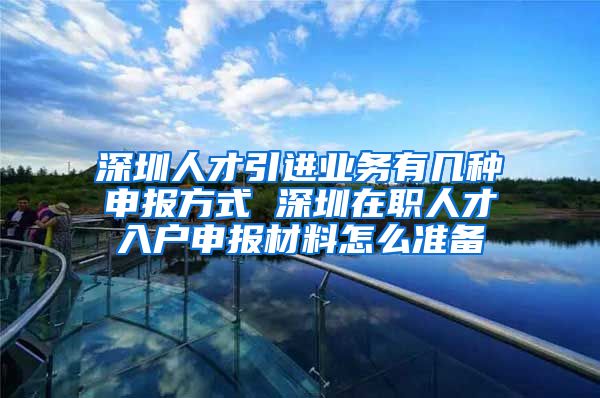 深圳人才引进业务有几种申报方式 深圳在职人才入户申报材料怎么准备